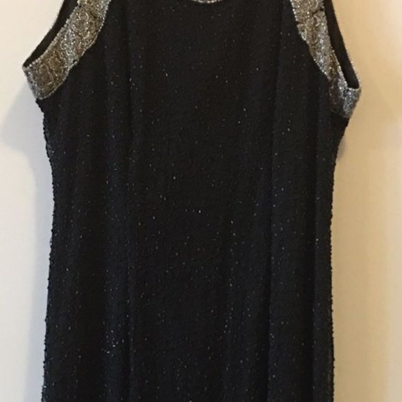 Black Dress With Silver Sequins - Picture 2 of 6